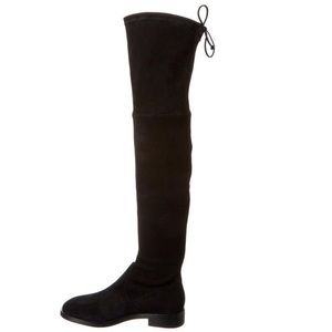 Stuart Weitzman Over the Knee Boots Black Suede Size 9